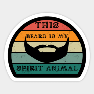 This Beard Is My Spirit Animal Sticker